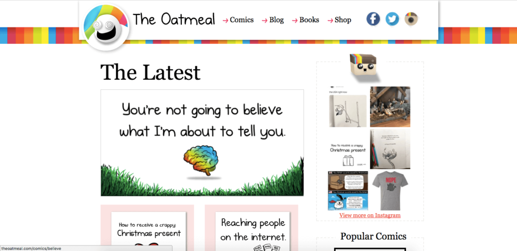 the oatmeal - interesting website names